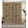thumbnail image 3 of Cortina de ducha para baño, bonita, estética, decorativa, moderna, femenina, diseño único para niñas, bonita, tela impermeable para mujer, cortinas de baño, bañera, 180 x 180 cm, estampado de leopardo, 3 of 5