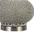 thumbnail image 4 of 24 Inch Ceramic Urn Base Table Lamp, Tapered Fabric Shade, Set of 2, Gray- Saltoro Sherpi, 4 of 5