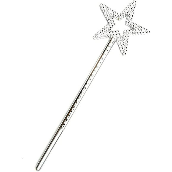 XFGOU Toys and Hobbies 13 Inches Star Wand Silver Fairy Princess Angel Wand Sticks Silver Fairy Princess Angel Wand Cosplayfor Girls Costume Birthday Party Wedding Halloween Christmas Cosplay