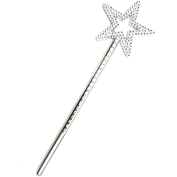 Varita Mágica De 33 Cm Con Forma De Estrella Varita Mágica Plateada De Hada Y Ángel Varita Mágica Plateada De Hada Y Ángel Cosplay Para Niñas Disfraces Fiesta De Cumpleaños Boda Halloween Navidad Co