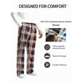 thumbnail image 3 of Mens Plaid Pants Flannel Keep warm Double-faced pile Trousers Double-pocket storage Pajama Pants, 3 of 9