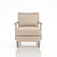 thumbnail image 3 of Furniture of America Ciela Fabric-Like Vinyl Cushioned Accent Chair in Beige, 3 of 5