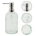 thumbnail image 5 of Unique Bargains 1 Pc Classic Cylindrical Soap Pump Dispenser for Hotel 400ml Clear Silver Tone, 5 of 6