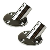 MARINE CITY Casting Boat Hand Railing Fittings Round Base 45 Degree, Fits 7/8 Inch Rail High-Quality 316 Stainless Steel, Rustproof and Durable, for Boats Pack of 2