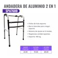 thumbnail image 4 of Andadera Caminadora De Aluminio Cromada De Doble Función Super confort Aluminio, 4 of 4