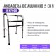 thumbnail image 4 of Andadera Caminadora De Aluminio Cromada De Doble Función Super confort Aluminio, 4 of 4