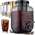thumbnail image 1 of 1 Gallon Cold Brew Coffee Maker with EXTRA-THICK Glass Carafe & Stainless Steel Mesh Filter - Premium Iced Coffee Maker, Cold Brew Pitcher & Tea Infuser - by Zulay Kitchen (Black), 1 of 7