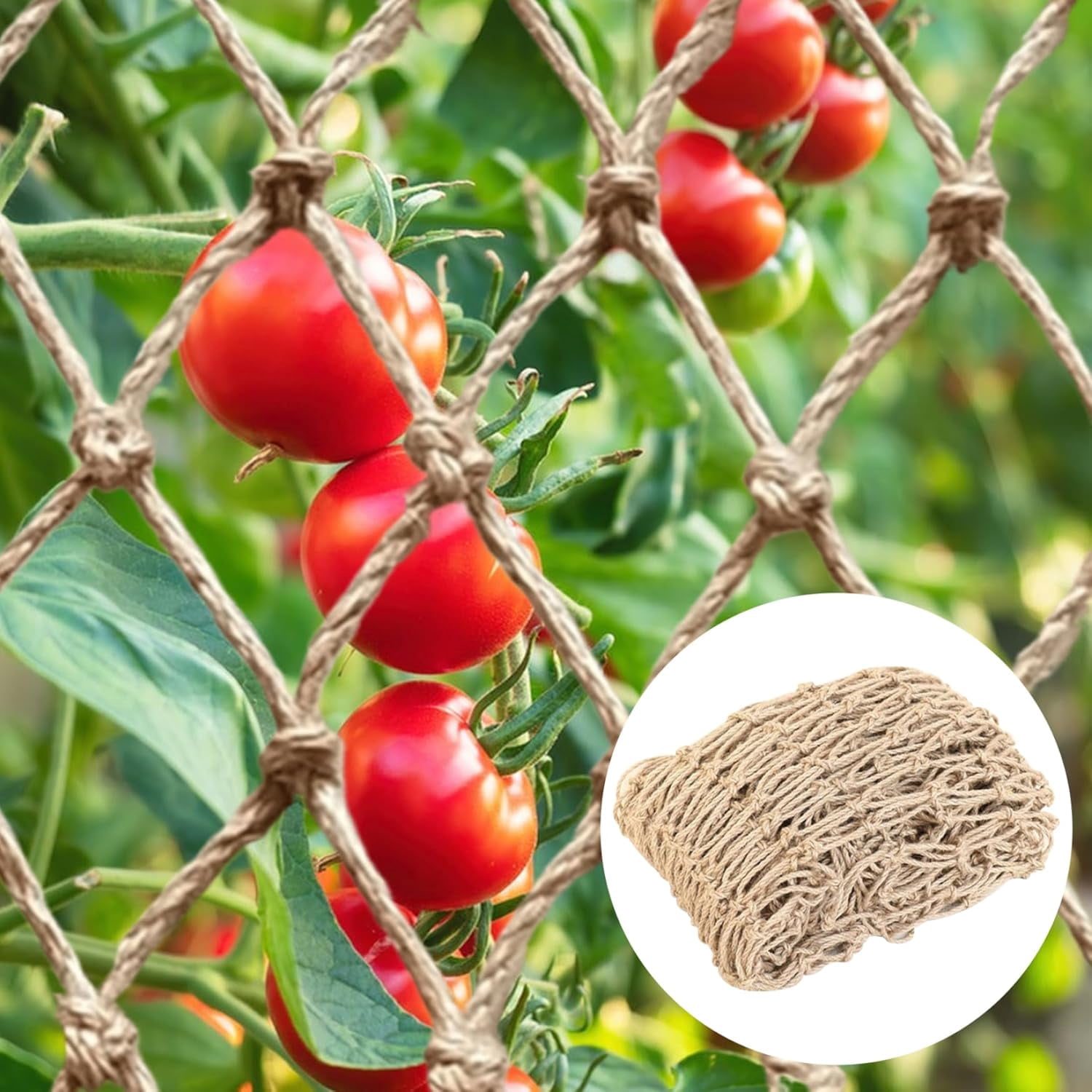 Plant Support Netting Yahome Jute Twine Trellis 5.6 x 8.2 ft Heavy Duty Garden Plant Trellis Netting for Climbing Plants Outdoor Indoor Grow Net for Cucumber Vine Tomatoes Peas Flower Fruits
