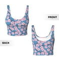 thumbnail image 6 of Rateoe Orchids Flowers Print Womens' Sports Bras Scoop Neck Sports Vest- Padded U Back Seamless High Impact Support, 6 of 7