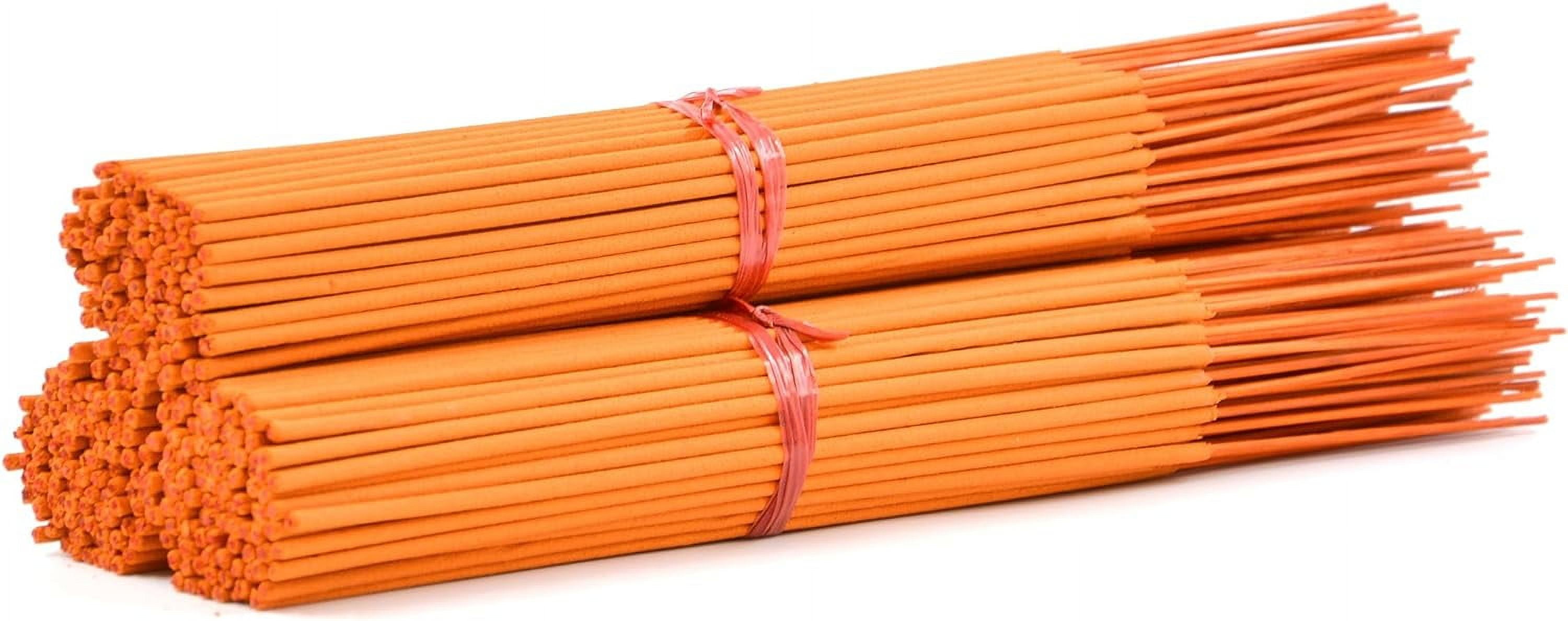 10000 Unscented (Orange) Incense Sticks 11" Bulk Wholesale - 100% Natural Joss and Bamboo Punk Blanks - Great for DIY Aromatherapy Incense Making.
