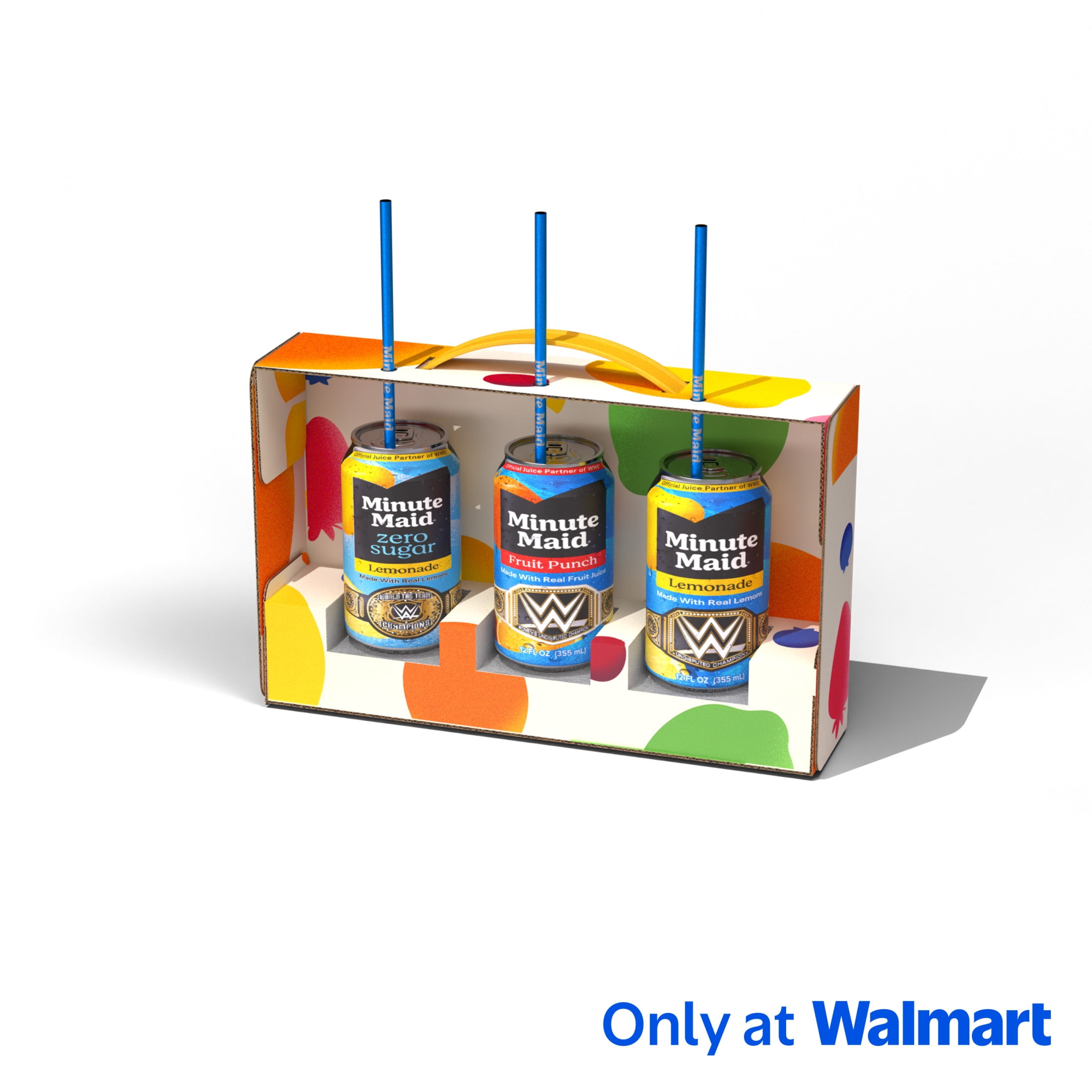 Minute Maid and WWE Exclusive Collector's Kit with 3 12 fluid oz cans and a Variety Assortment