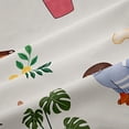 thumbnail image 5 of Homewish Kawaii Dachshund Blackout Curtains Set of 2 (52x84 Each),Potted Plant Curtain,Cream,Bone Paw Decor, 5 of 6