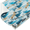 American Greetings Christmas Wrapping Paper, Blue Trees, 25 sq. ft. (1-Count)