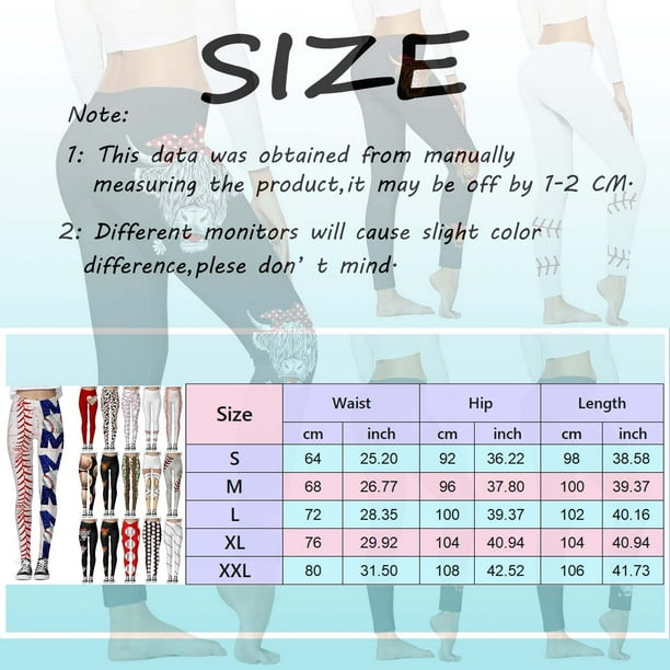 nsendm Female Pants Adult Tights with Pockets for Women 2x Women Fashion  Cow Baseball Print Tights Leggings Control Yoga Summer Pants for(Grey, L) 