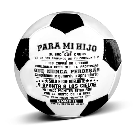 Uloveido To My Son Football Size 5 Match Training Soccer Ball Spanish Language Para Mi Hijo balones de fútbol Y594