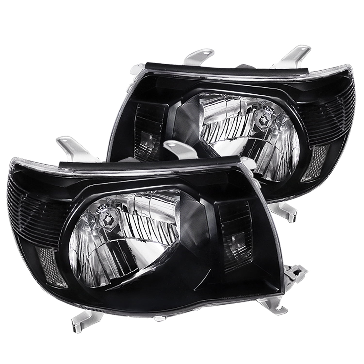 Fit For 2005-2011 Toyota Tacoma Pair Black Headlights Head Lamps Left+Right New