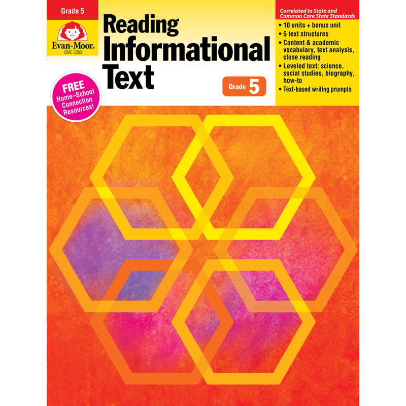 Evan-Moor Reading Informational Text, Grade 5 Teacher Resource