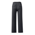 thumbnail image 4 of HOOMEUMY Men's Summer Linen Long Pants Loose Fit Lightweight Beach Pants with Pockets Drawstring Elastic Waist Trousers Solid Straight Wide Leg Pants Gray M, 4 of 5