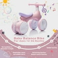 thumbnail image 7 of Baby Toddler Balance Bike with Bubble Machine for 1 Year Old Children,4 Wheels Kids Balance Bike w/Bubble Maker,Kids Ride on Toys w/Music,Headlight for Ages 12-36 Months Boys Girls (Light Pink), 7 of 7
