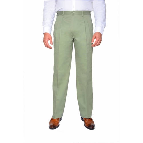 Mens Pleat Front Khaki Pant
