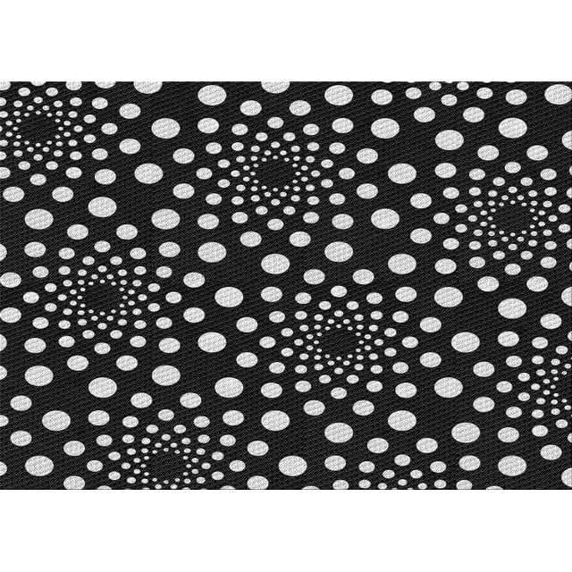 Ahgly Company Machine Washable Indoor Rectangle Transitional Night Black Area Rugs, 8' x 10'