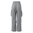thumbnail image 5 of Baggy Cargo Pants for Men 2025 Elastic Waist Loose Drawstring Casual Parachute Pants with Pockets Streetwear Trousers, 5 of 8
