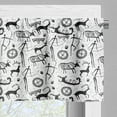 thumbnail image 5 of Ambesonne Tribal Valance & Curtain, Pattern Animal, 55"x36", Black and White, 5 of 6