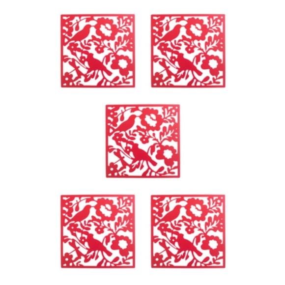 Inteprter Panel de pantallas divisorias colgantes, Panel divisor de habitación DIY, moderno, ligero y elegante, gráfico de pájaro rojo, 4 Type2 NO2