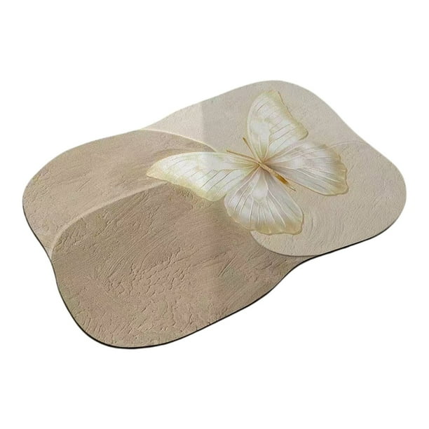 Yhmxh Alfombrillas de baño para baño Alfombra de baño Alfombrilla absorbente de tierra de diatomeas para puerta de baño, suave, cómoda, fácil de mantener, antideslizante. Decoración del baño