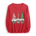 thumbnail image 2 of Mgmyaa Womens Christmas Print Long Sleeve Shirt Round Neck Graphic Tees Casual T-Shirts, 2 of 7