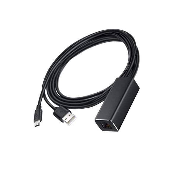 unbranded Tarjeta De Red Negro Para TV Adaptador Ethernet Micro USB A Rj45 Conexión Rápida Y Estable