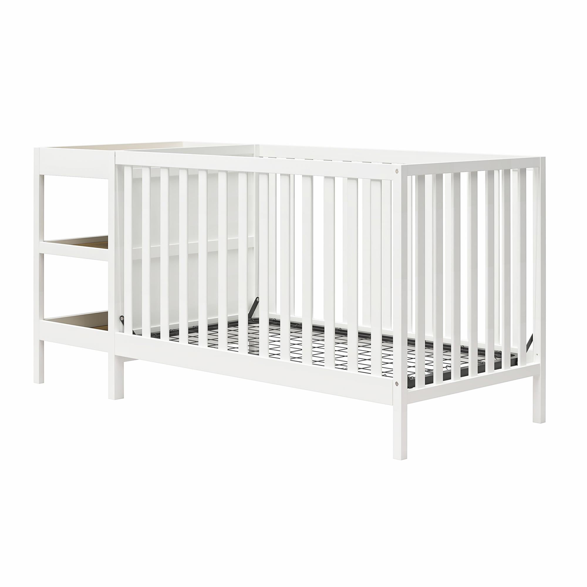 Baby Relax Ema 3-in-1 Convertible Crib & Changer Combo, White
