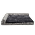 thumbnail image 3 of FurHaven Pet Products Southwest Kilim Cooling Gel Top Deluxe Chaise Lounge Pet Bed for Dogs & Cats - Boulder Gray, Jumbo, 3 of 13