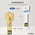 thumbnail image 2 of Unidad flash USB Possibox personalizada con forma de llave de 16 GB con logotipo, paquete de 100, 2 of 6