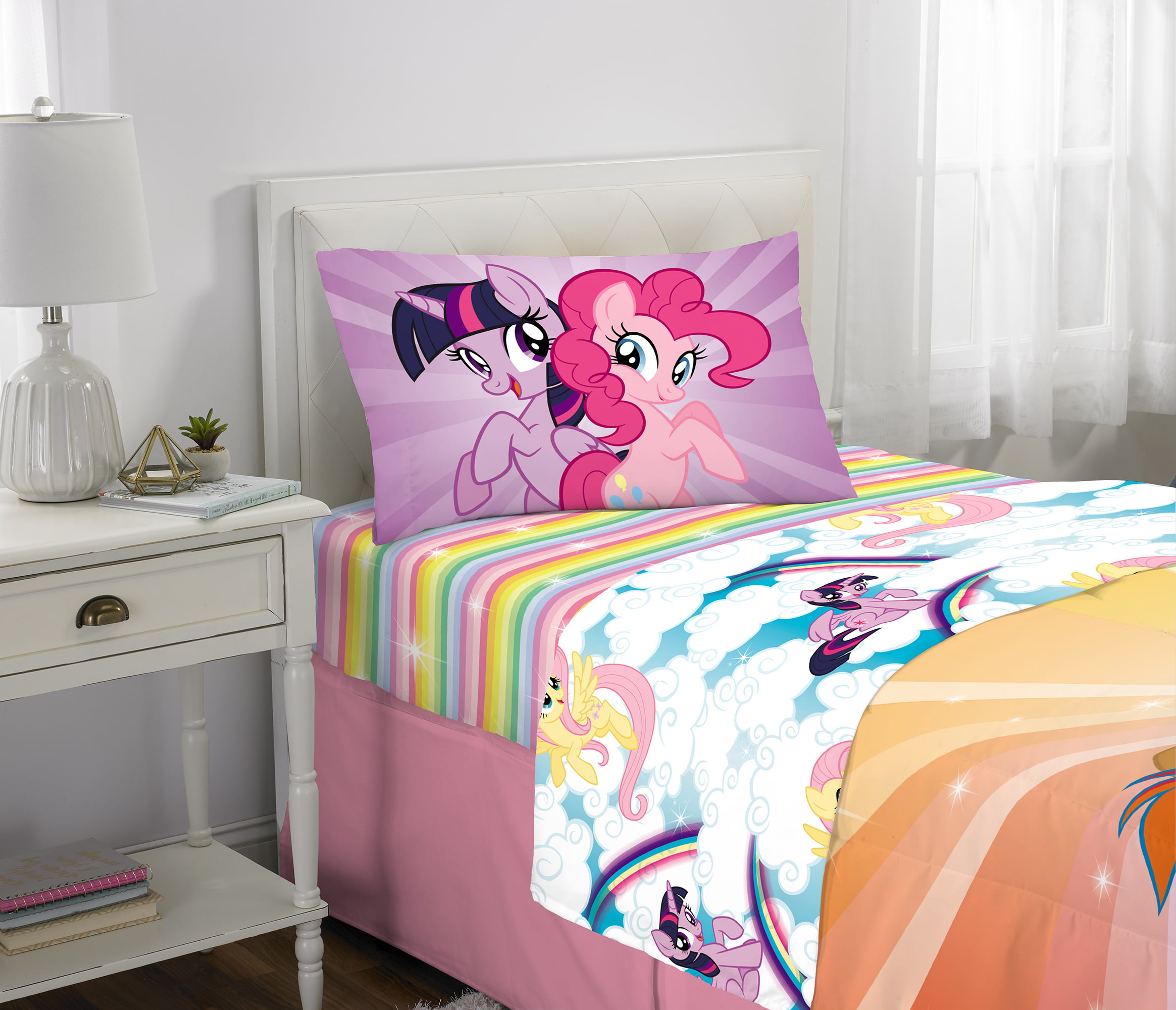 3pc MY LITTLE PONY TWIN SHEET SET Pinkie Pie Twilight Sparkle Stars Out Bedding 