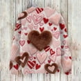 thumbnail image 4 of Dwralegc Womens Pullover Sweater Heart Print Casual Sweater Long Sleeve Knitted Plus Size 2026 Cute Sweater Tops Pink L, 4 of 4