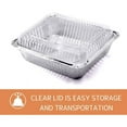 Square Aluminum Baking Pans with Lids (30Pack, 8x8”) Premium