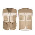 thumbnail image 2 of Neries Chaqueta de pesca de verano con bolsillos delanteros Tamaño múltiple CHEIST CHAIST CHAIST OUTERWEAR VESTIDOS Vestidos de juegos de juegos al aire libre Accesorios Khaki / L Speravity OD003201-29, 2 of 7