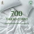 thumbnail image 4 of PRATYUX Split Cal-King 5-PC Sheet Set for Adjustable Bed - 700-Thread Count 100% Organic Cotton, 10" Deep Pockets - Teal Blue, 4 of 7