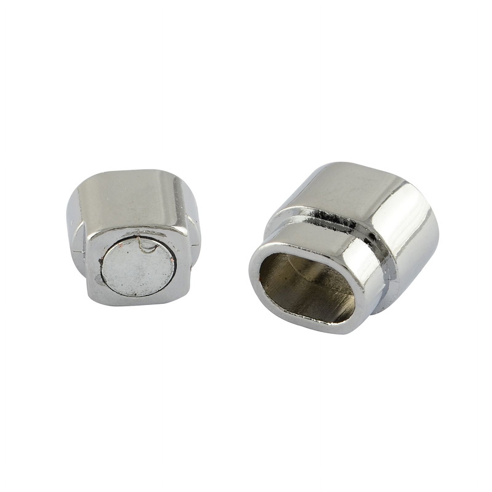 20pcs Rectangle Alloy Magnetic Clasps with Glue-in Ends for Jewelry Making Platinum 18x15x11.5mm Hole: 10x7mm