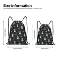 thumbnail image 2 of Honeii Dinosaur Astronaut Print Drawstring Backpack,Drawstring Bags String Backpack Gym Cinch Sack Backpack Sport Bag Draw-Small, 2 of 6