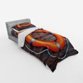 thumbnail image 2 of Ambesonne Nautical Bedding Set 3 Pcs, Wall Safety, Twin, Orange Grey Brown, 2 of 2