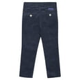 thumbnail image 2 of Buyless Fashion Boys Pants Flat Front Slim Fit Casual Corduroy Solid Color - 19W1824-F-NVY-8 Navy, 2 of 7