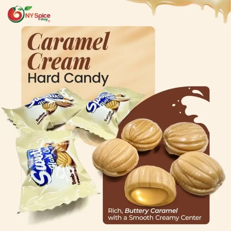 NY SPICE SHOP Caramel Cream Hard Candy - 3 Pound - Caramel Creams Candy - Caramel Hard Candy - Caramel Creme Candy