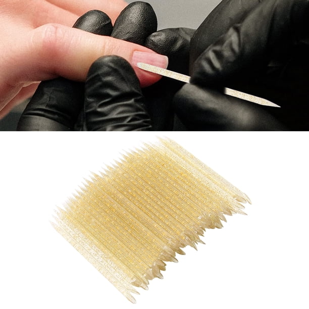 Empujador de cutículas, 100 piezas cuidado de uñas empuJador de cutículas palitos de cutículas Herramienta empujador de cutículas de doble ara para lápicelza de manualidadas,