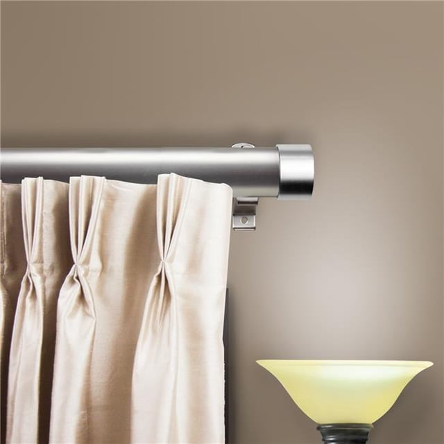 Central Design 150-09-28-5 Tringle à Rideau Collin 1,5 Po. avec Extension de 28 à 48 Po., Nickel Satiné