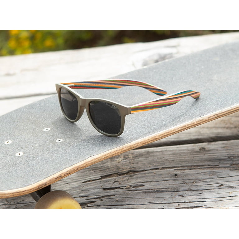 Indio Matte Olive Green/Rainbow Wood Square Polarized  display picture 1