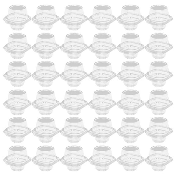 Sensethe 100Pcs Plastic Cupcake or Muffin Containers Plastic Cake Holders Clear Plastic Cupcake Holders