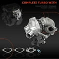 thumbnail image 2 of A-Premium K03 Left Side Complete Turbocharger Turbo Kit with Gasket & Wastegate Actuator Compatible with Ford & Lincoln Models - F-150 F150 2018-2020, Expedition 2018-2019, Navigator 2018-2019, 3.5L, 2 of 9