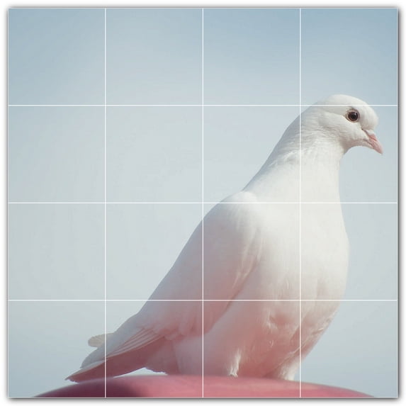 Picture-Tiles.com: Bird Ceramic Tile Wall Mural WAL500190-44M. 24"W x 24"H using (16) 6" x 6" Ceramic Tiles-Satin Finish